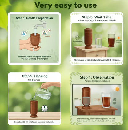 Ayurvedic Vijaysar Wooden Glass 🌿 – Natural Sugar Balance Tumbler 🩺✨