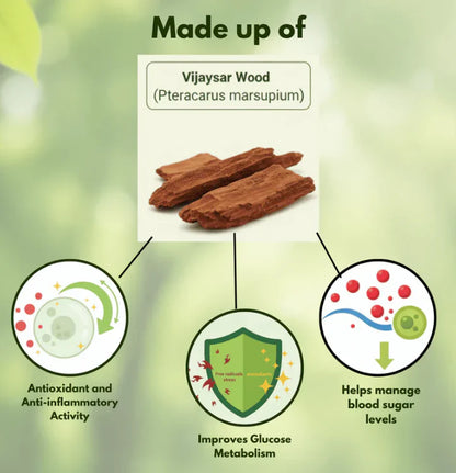 Ayurvedic Vijaysar Wooden Glass 🌿 – Natural Sugar Balance Tumbler 🩺✨